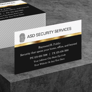 Classy Security Business Cards