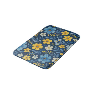 Classy Shabby Chic French Floral Art Pattern Duvet Bath Mat