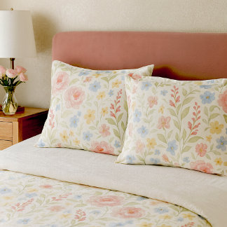 Classy Shabby Chic French Floral Art Pattern Pillowcase