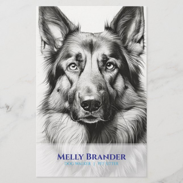 Classy Shepherd Dog Flyer (Front)