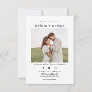 Classy Simple 2 Photo Wedding Invitation