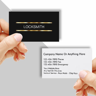 Classy Simple Locksmith Business Cards