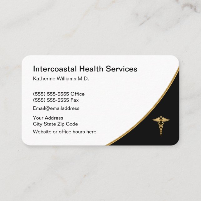 Classy Simple Medical Doctor Office Referral Card (Front)