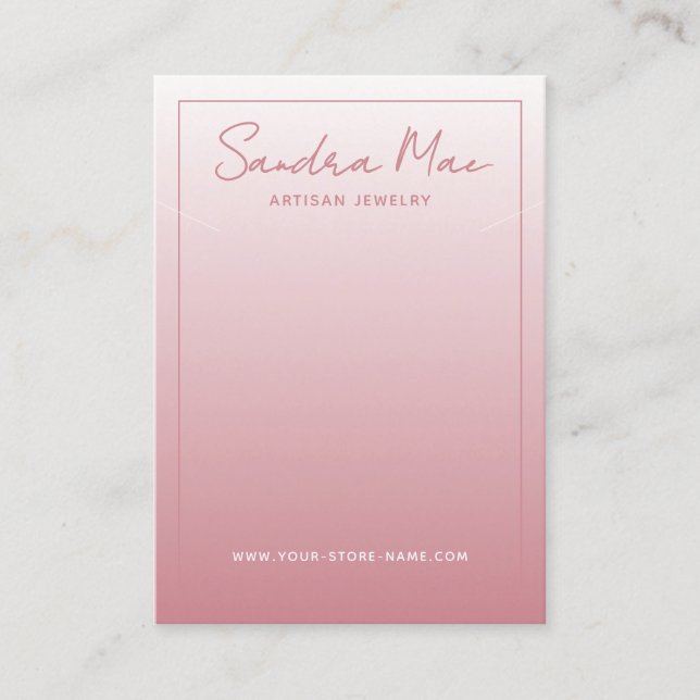 Classy Simple Minimalist Jewellery Display Card (Front)
