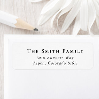 Classy Simple Return Address