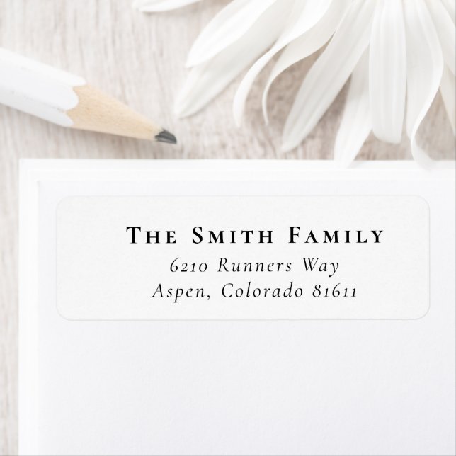 Classy Simple Return Address (Insitu)