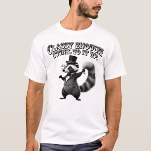 Classy Skunk in Top Hat Funny Black and White
