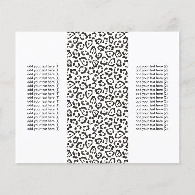 Classy Snow Leopard Print Tri-Fold Flyers (Front)