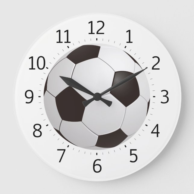 Classy Soccer Ball | Cool Gifts Large Clock (Front)