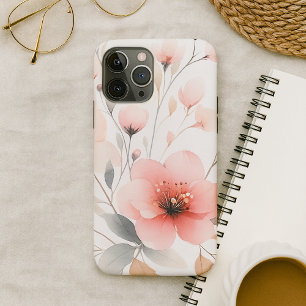Classy Sophisticated Delicate Watercolor Flowers iPhone 16 Pro Max Case