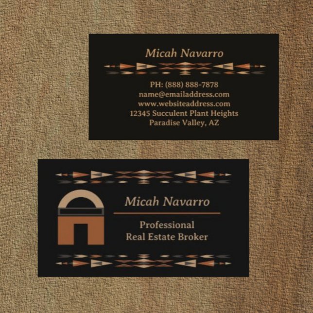 Classy Southwestern Real Estate Business Card (Creator Uploaded)