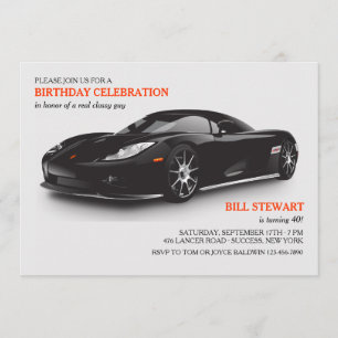 Classy Sports Car Invitation