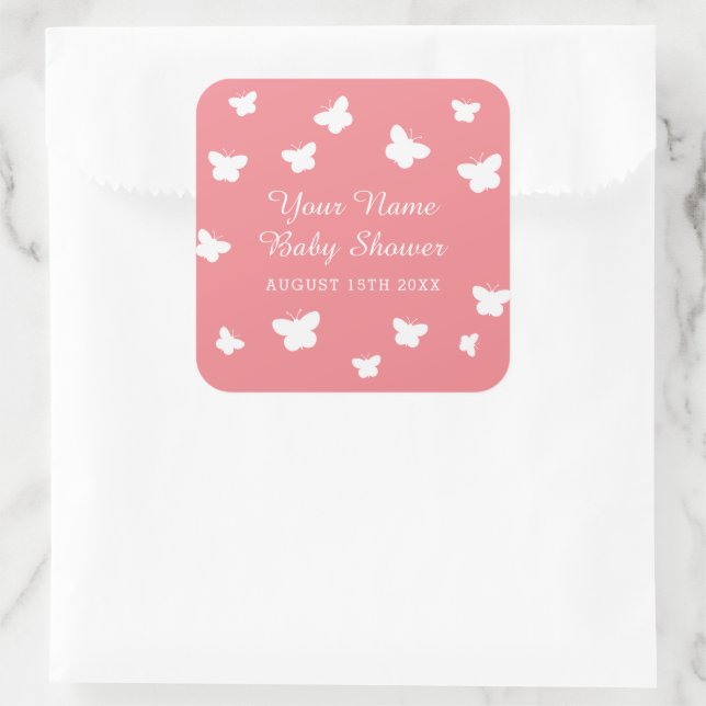 Classy spring baby shower party butterfly stickers (Bag)