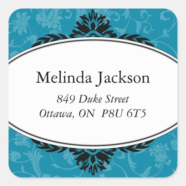 Classy Square Adress Labels (Front)