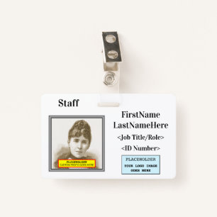 Classy Staff Member Identification Badge ID Badge