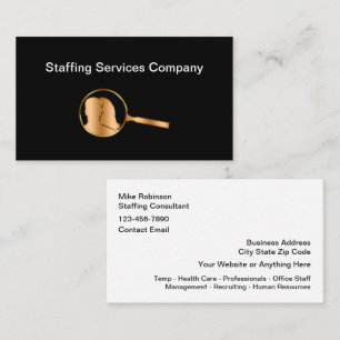 Classy Staffing Job Recruiting Employment Business Card