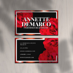 Classy stylish floral framed  business card