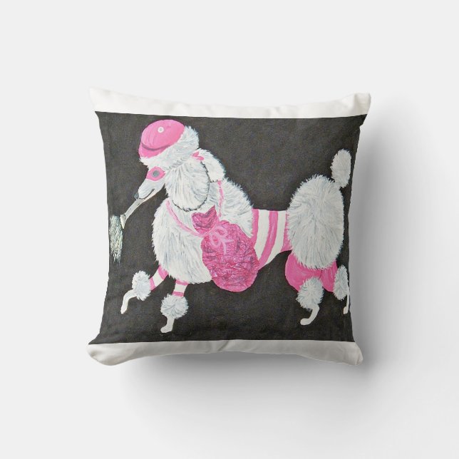 Classy Stylish Poodle Burglar Cushion (Front)
