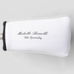 Classy Stylish Script Add Your Name Golf Head Cover