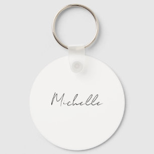 Classy Stylish Script Add Your Name Key Ring