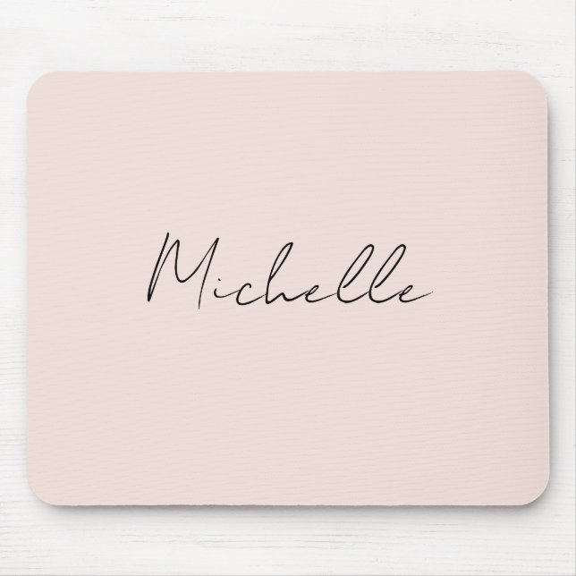 Classy Stylish Script Add Your Name Mouse Pad (Front)