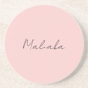 Classy Stylish Script Personalized Name Design Coaster