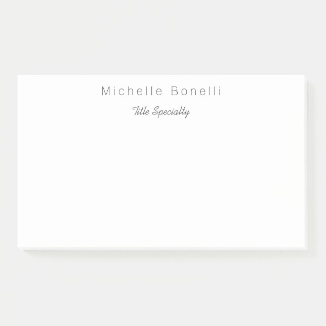 Classy Stylish Your Name Post-it Notes (Front)
