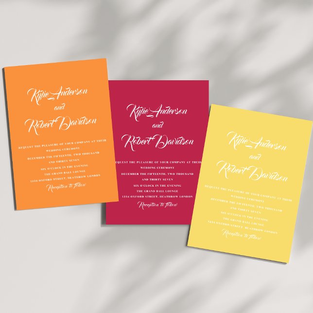 Classy Sunset Orange and Citrus Theme Invitation (Creator Uploaded)