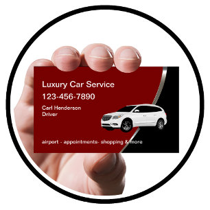 Classy Taxi Car Service Business Card