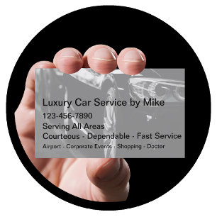 Classy Taxi Service Luxury Transportation Business Business Card