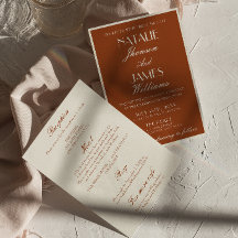 Classy Terracotta Burnt Orange All  In One Wedding
