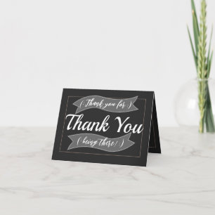 Classy Thank You Personalised Wedding Card