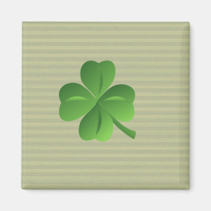 Classy Trendy Irish Lucky Shamrock Magnet