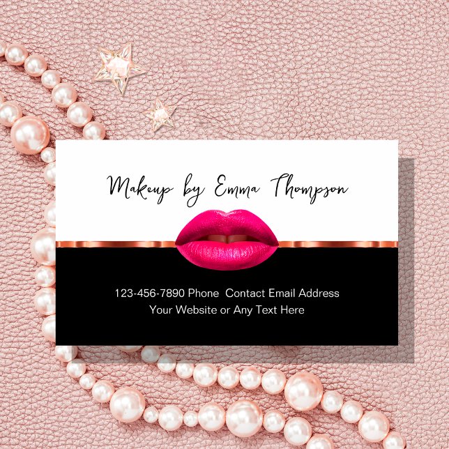 Classy Trendy Makeup Artist Business Cards (Creator Uploaded)