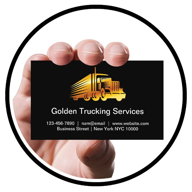 Classy Trucking And Freight Services Business Card (Creator Uploaded)