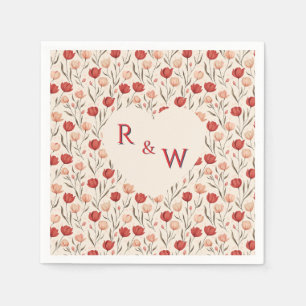 Classy Tulip Traditional Wedding Napkins