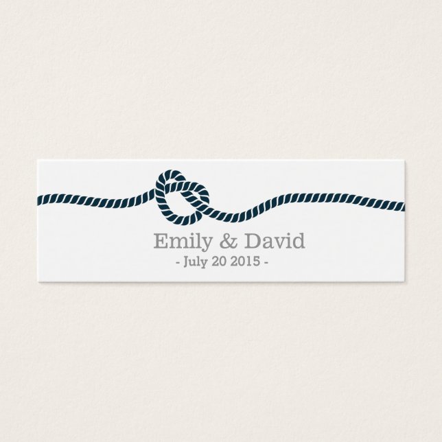 Classy Tying the Knot Wedding Website Insert Card (Front)