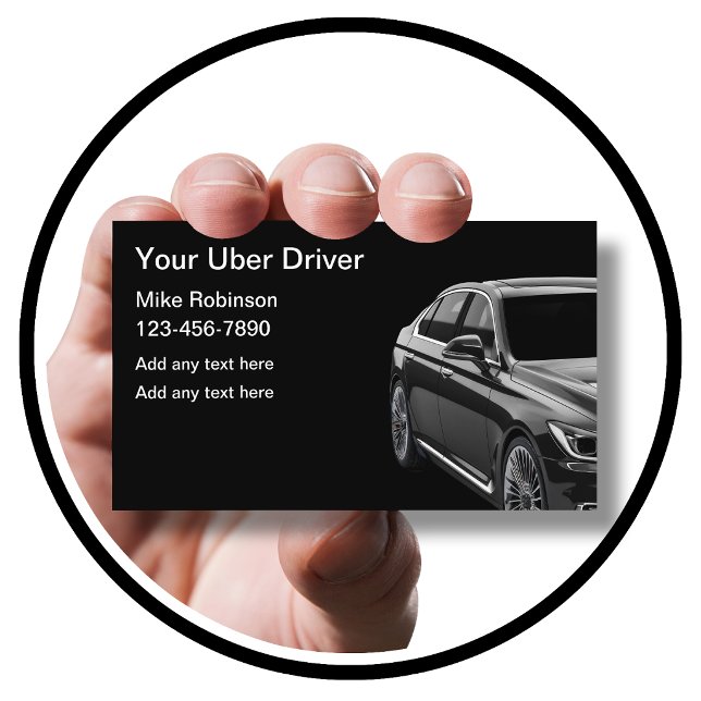 Classy Uber Driver Ride Hailing Business Cards  (Creator Uploaded)