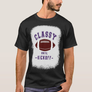 Classy Until Kickoff Purple Letters Sports Game D T-Shirt