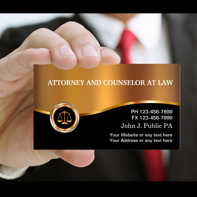 Classy Upscale Attorney Businesscards Business Card (Creator Uploaded)