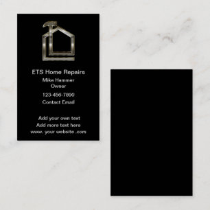 Classy Upscale Construction Thick Business Cards