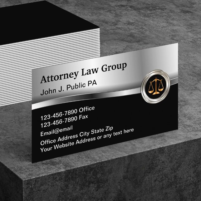 Classy Upscale Law Office Attorney Business Card (Creator Uploaded)