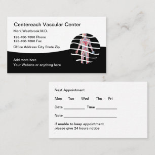 Classy Vascular Vein Care Appointment Cards