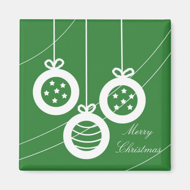 Classy Vintage Christmas Decorations Magnet (Front)