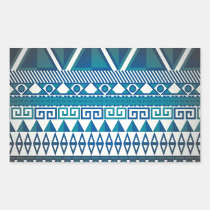 Classy Vintage Design Aztec Art Rectangular Sticker