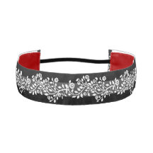 Classy Vintage Floral Elegant Black White Grey