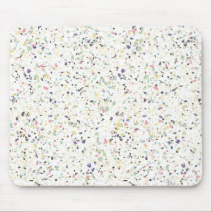 Classy vintage marble terrazzo pastel design mouse pad