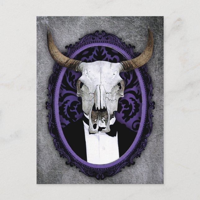 Classy vintage skull postcard (Front)