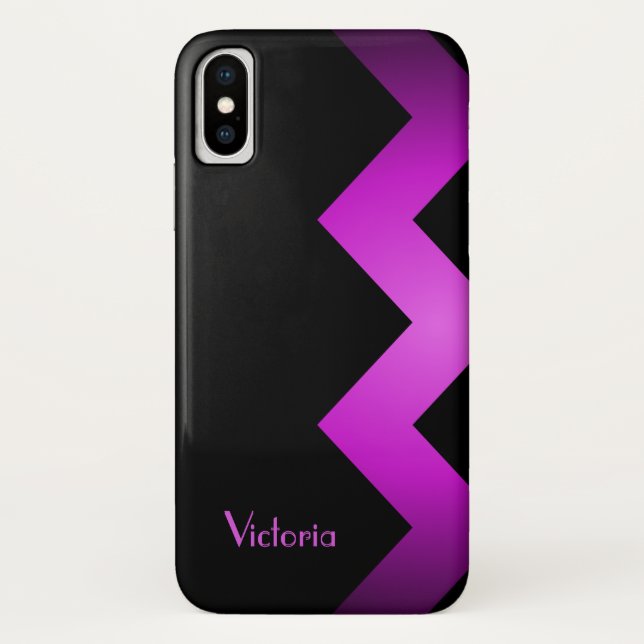 Classy Violet Accent Personalised Case-Mate iPhone Case (Back)