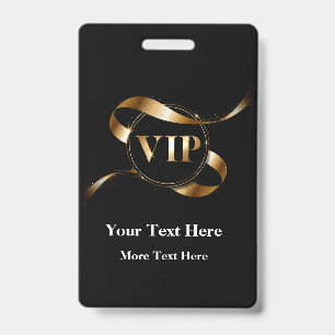 Classy VIP Badge Editable Budget Templates ID Badge
